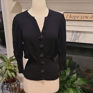 Ny Collection Sexy Cute Black Sweater Sz M